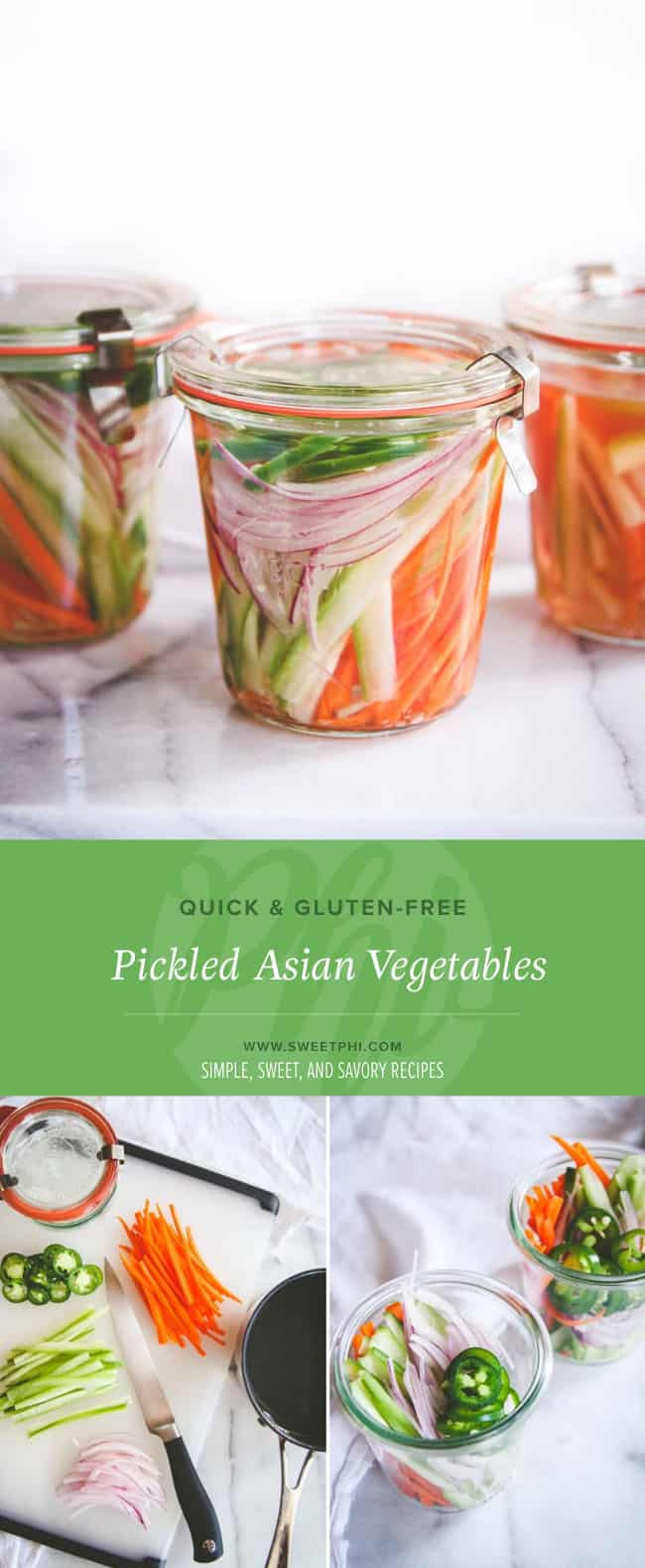 Quick Pickled Asian Vegetables Sweetphi