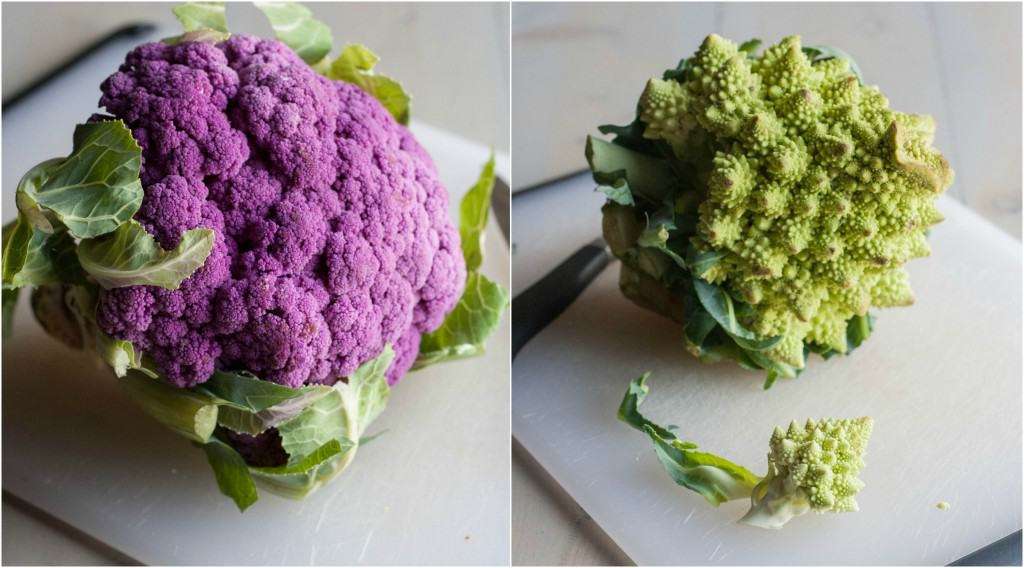 Romanesco-and-purple-cauliflower
