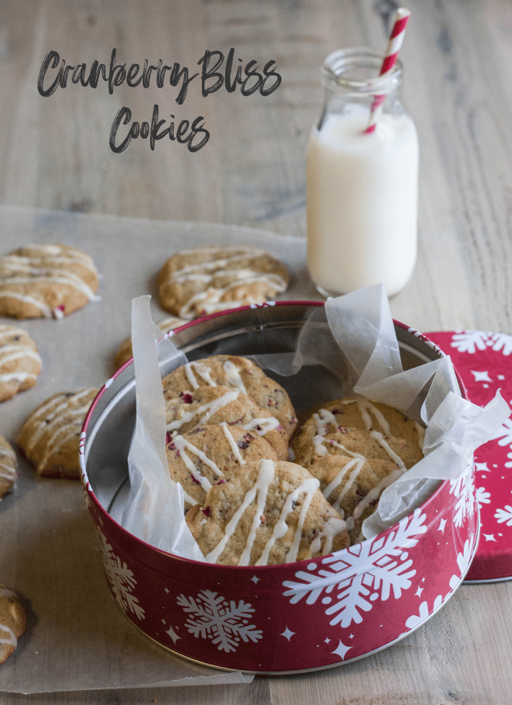 Cookies in red snowflake tin