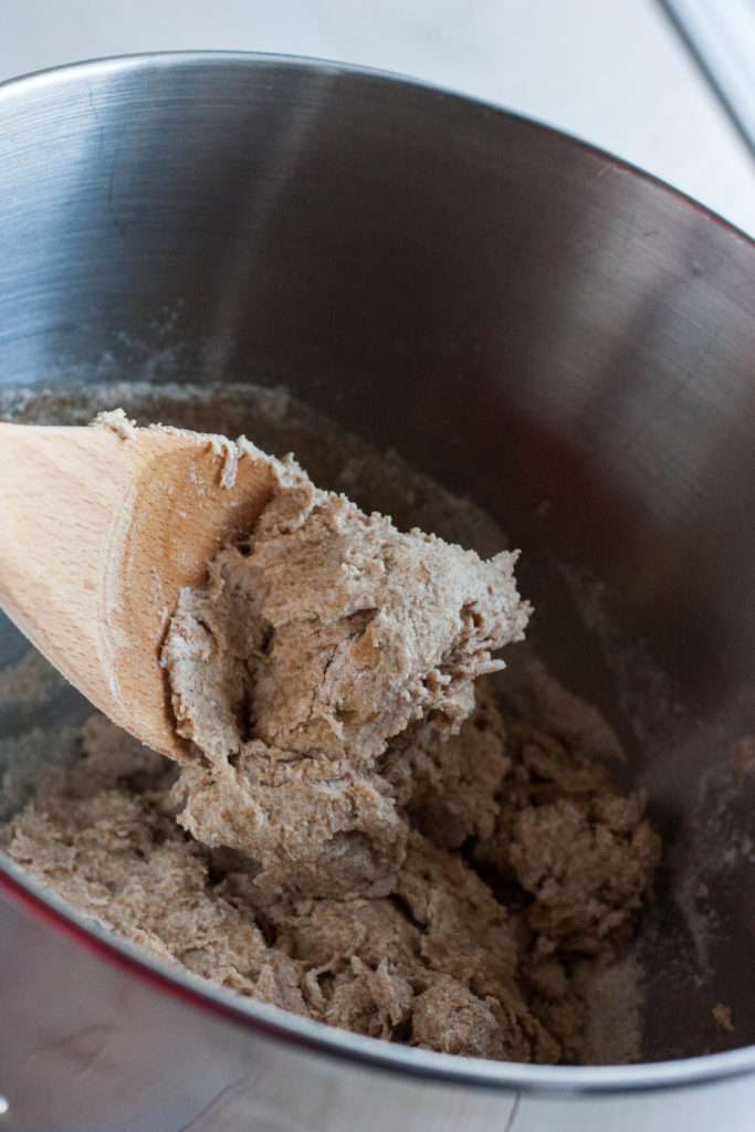 How to make whole wheat pizza dough - dough in a bowl