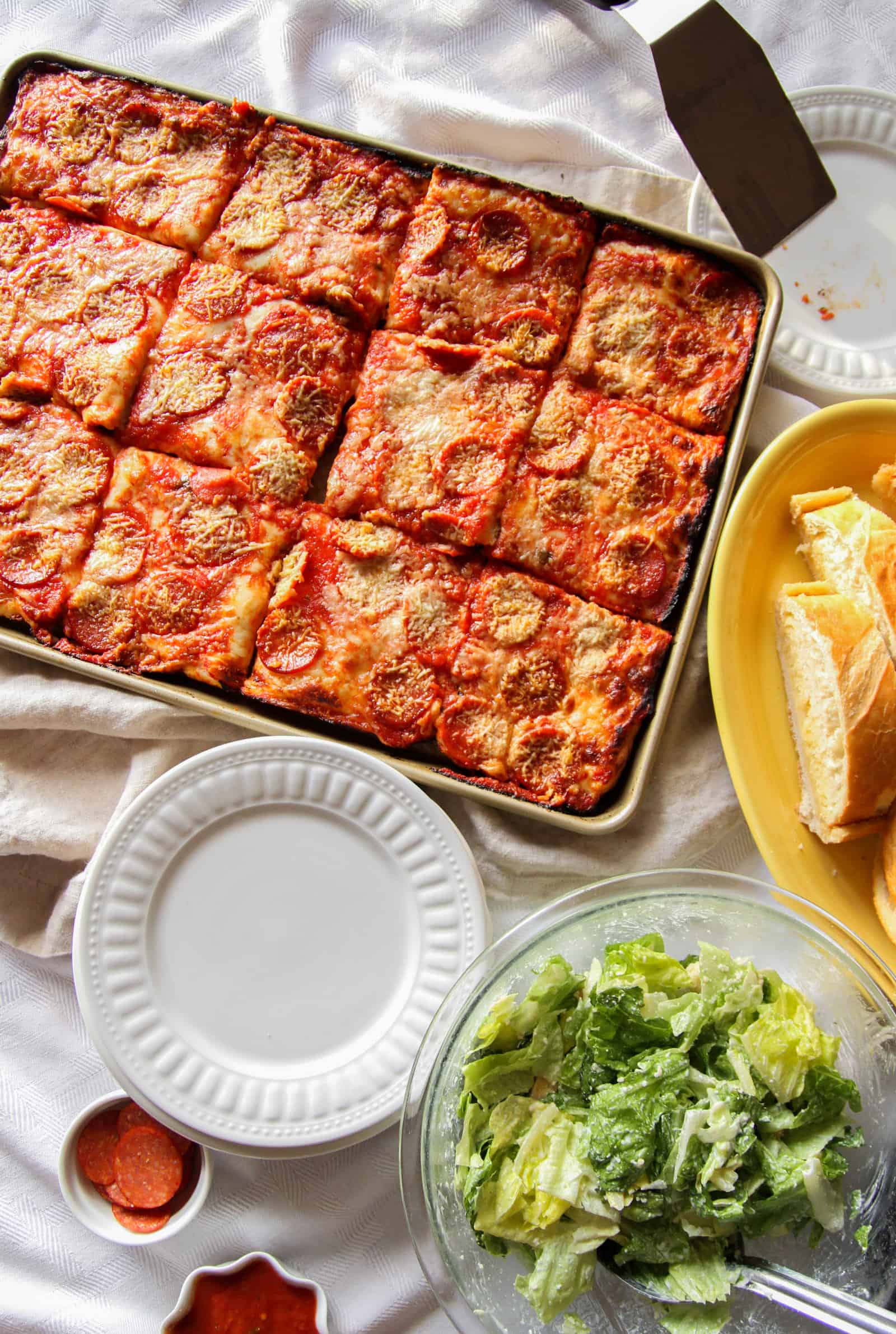 Sheet Pan Pizza Recipe - Sweetphi