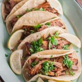 5 ingredient slow cooker pulled pork carnitas taco recipe