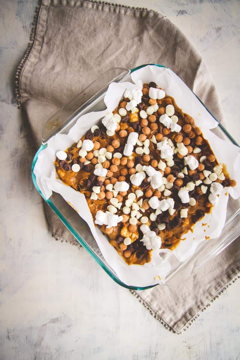 The most delicious rocky road blondies