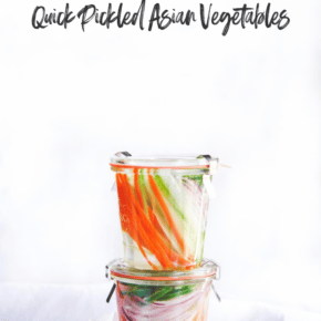 Quick pickled Asian vegetables in Weck jars