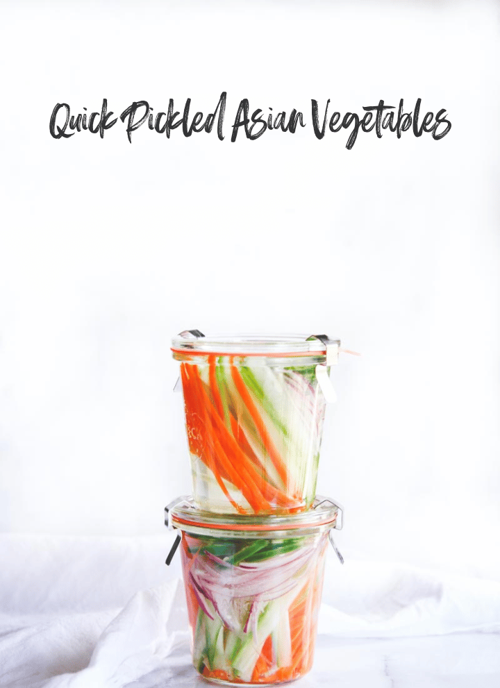 Quick pickled Asian vegetables in Weck jars