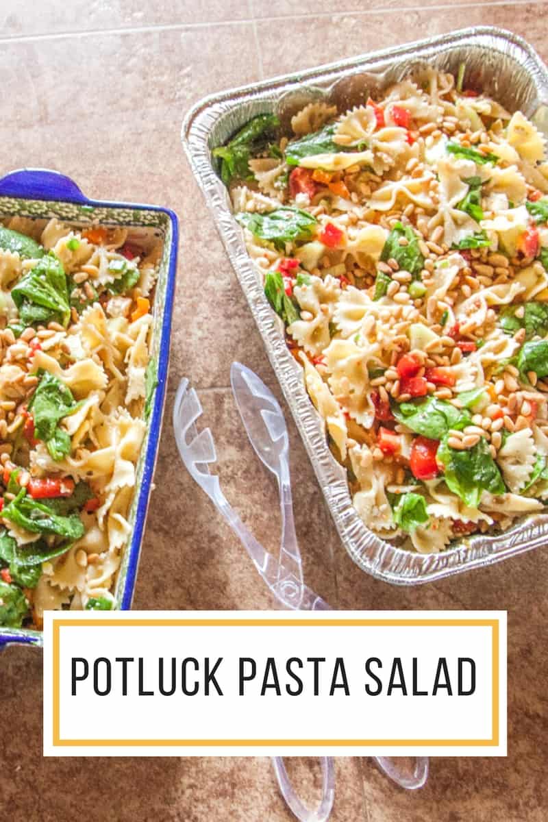 Potluck Pasta Salad Recipe & what to bring to a potluck - Sweetphi