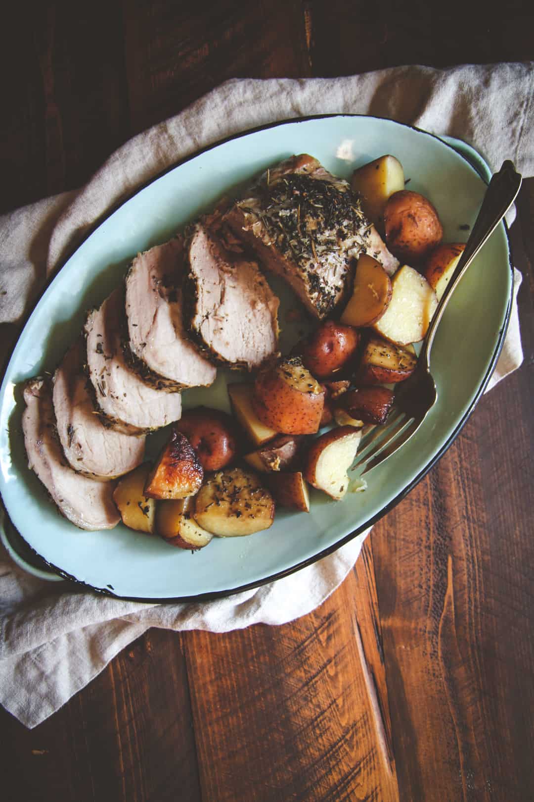 5 Ingredient Crock Pot Pork Roast and Potatoes Recipe - Sweetphi