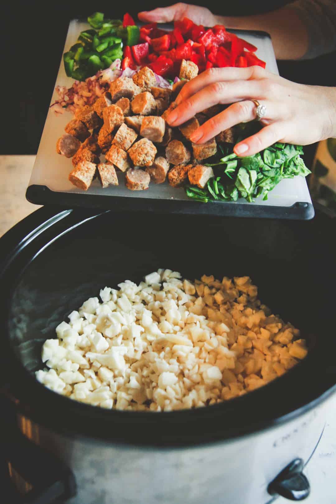 Sweet Potato & Sausage Breakfast Casserole in the Slow Cooker