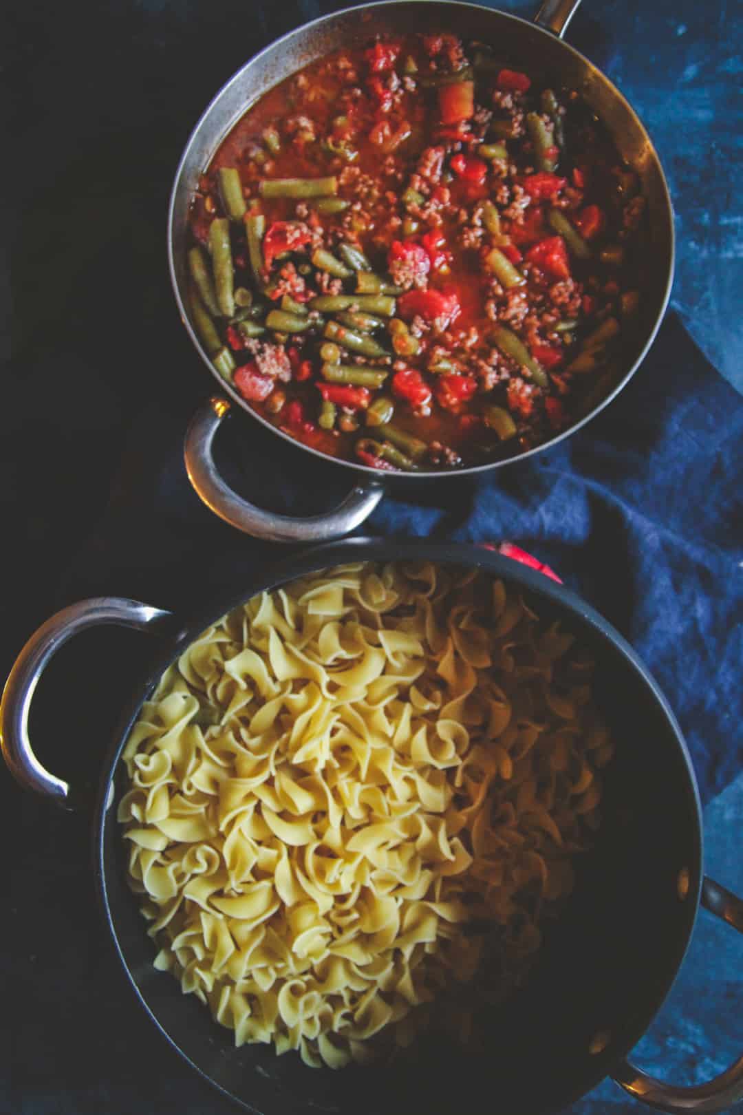 The most delicious and kid approved beef and egg noodle casserole