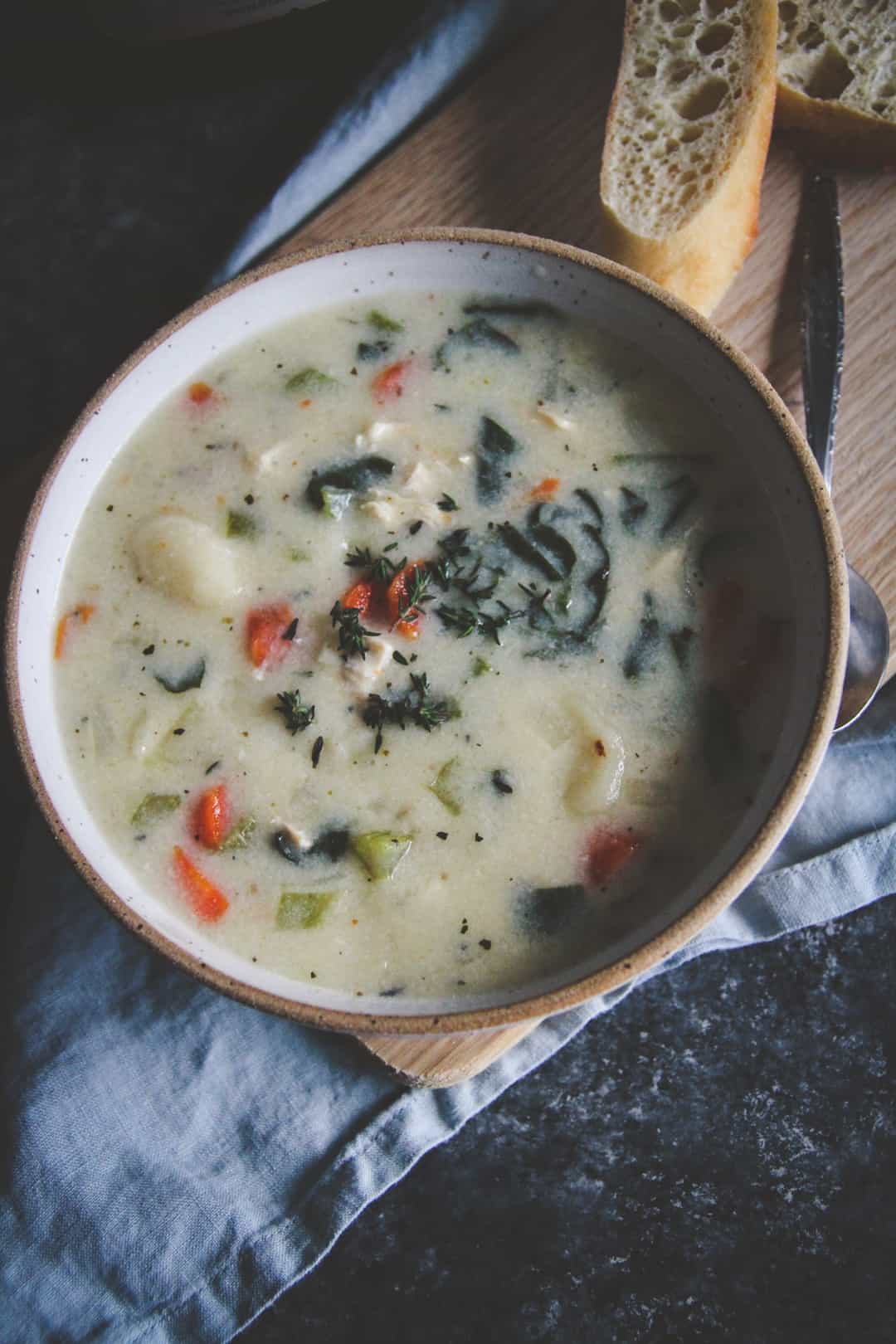 Creamy Chicken Gnocchi Soup (Instant Pot) - Oh Snap Macros