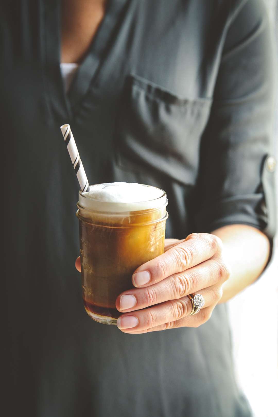 Iced Maple Latte with Real Maple Syrup - The Hint of Rosemary