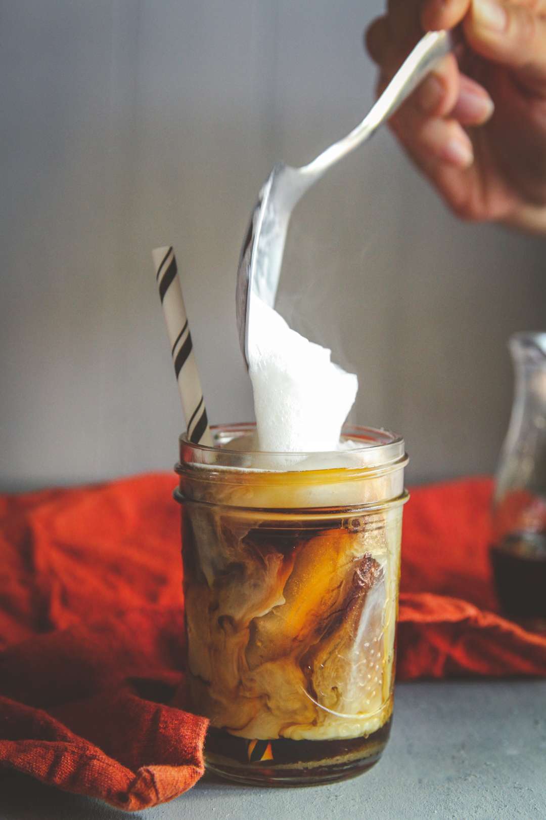 Iced Maple Latte with Real Maple Syrup - The Hint of Rosemary