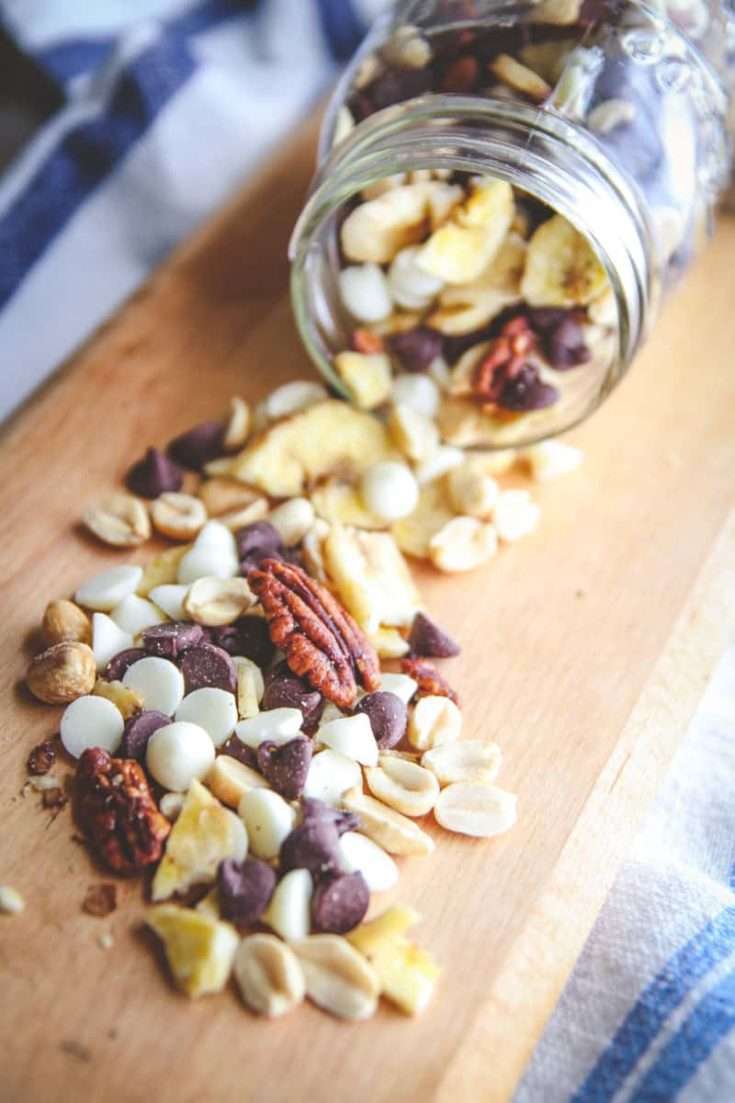 5 Ingredient Banana Chip Tuxedo Trail Mix