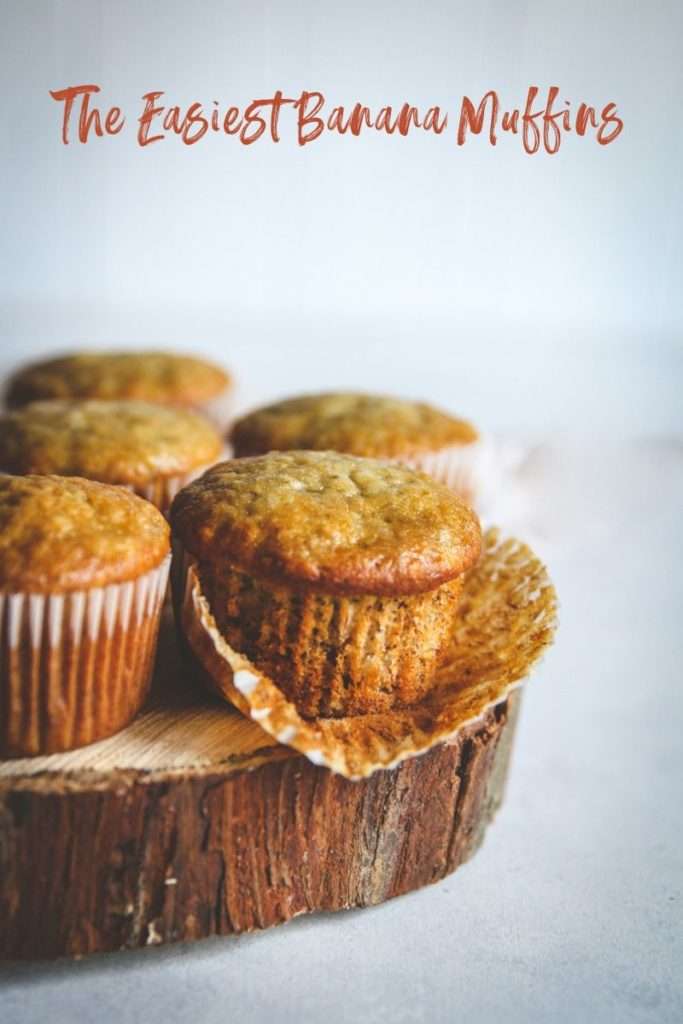 The easiest and best banana bread muffins