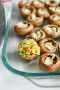 Stuffing inside mushroom cap