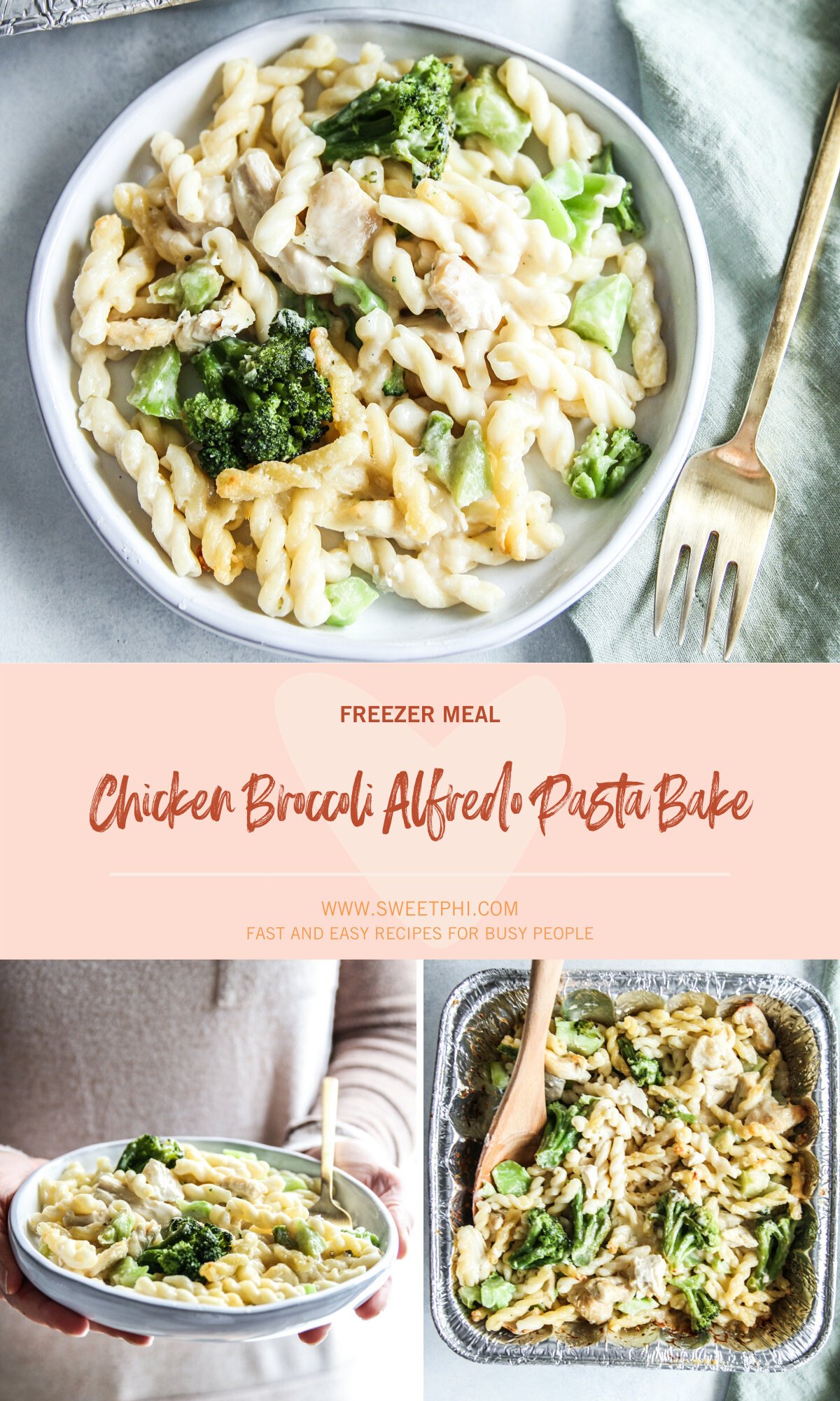 The best tasting chicken Broccoli Alfredo Freezer Meal