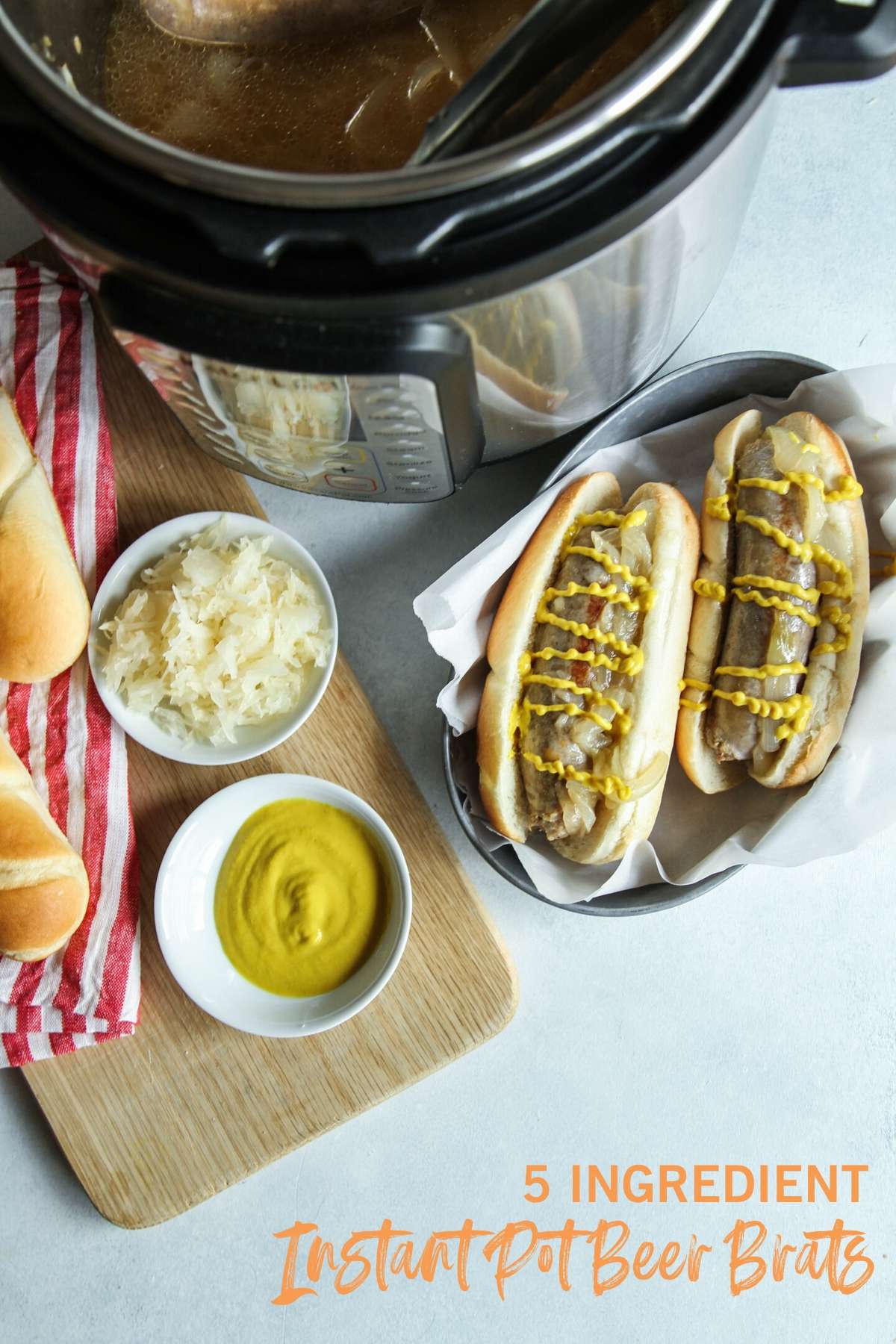 5 Ingredient Instant Pot Beer Brats