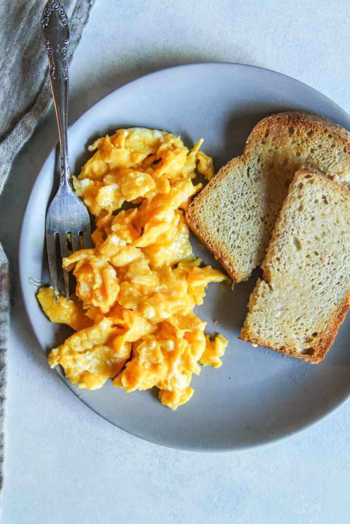 The best scrambled eggs and toast called eggy toast