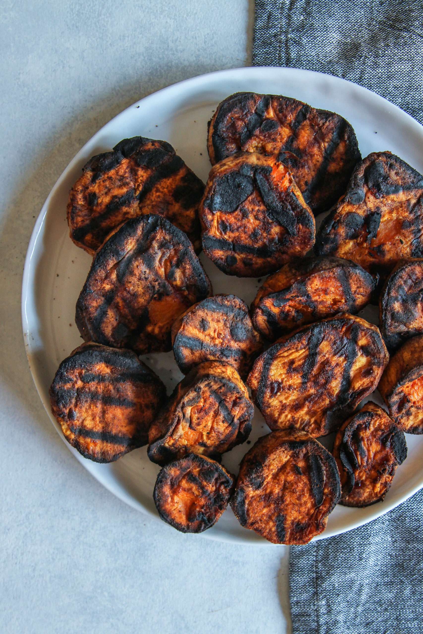 An easy way to grill sweet potatoes