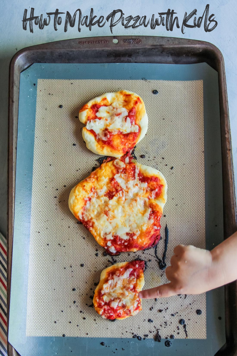 Making pizza with kids