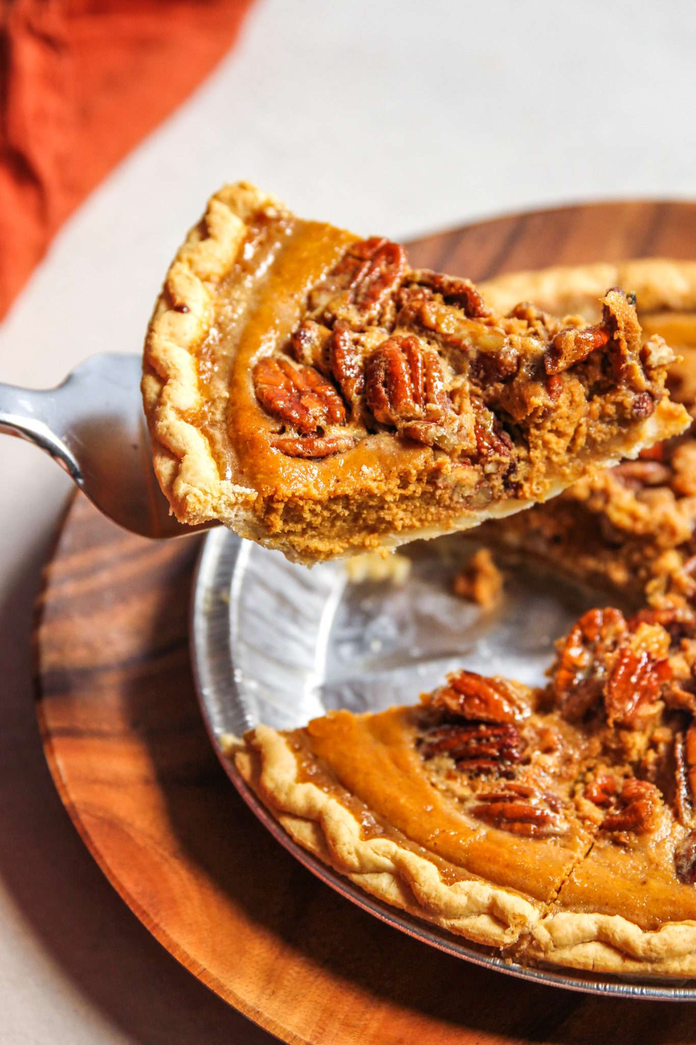 Pumpkin Pecan Pie Recipe - Sweetphi