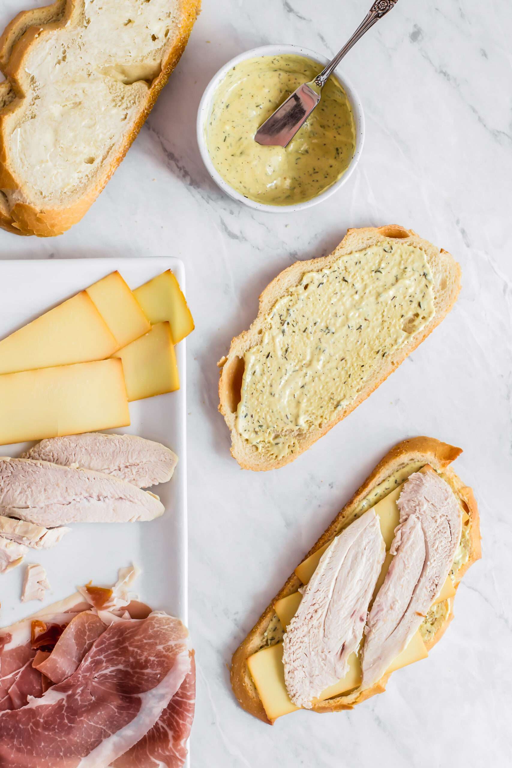 Assembling a sandwich