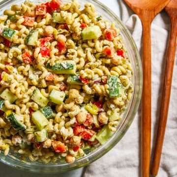 High Protein Pasta Salad - Sweetphi
