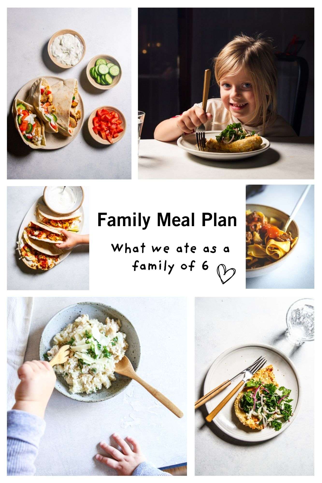 Family meal plan - real life edition