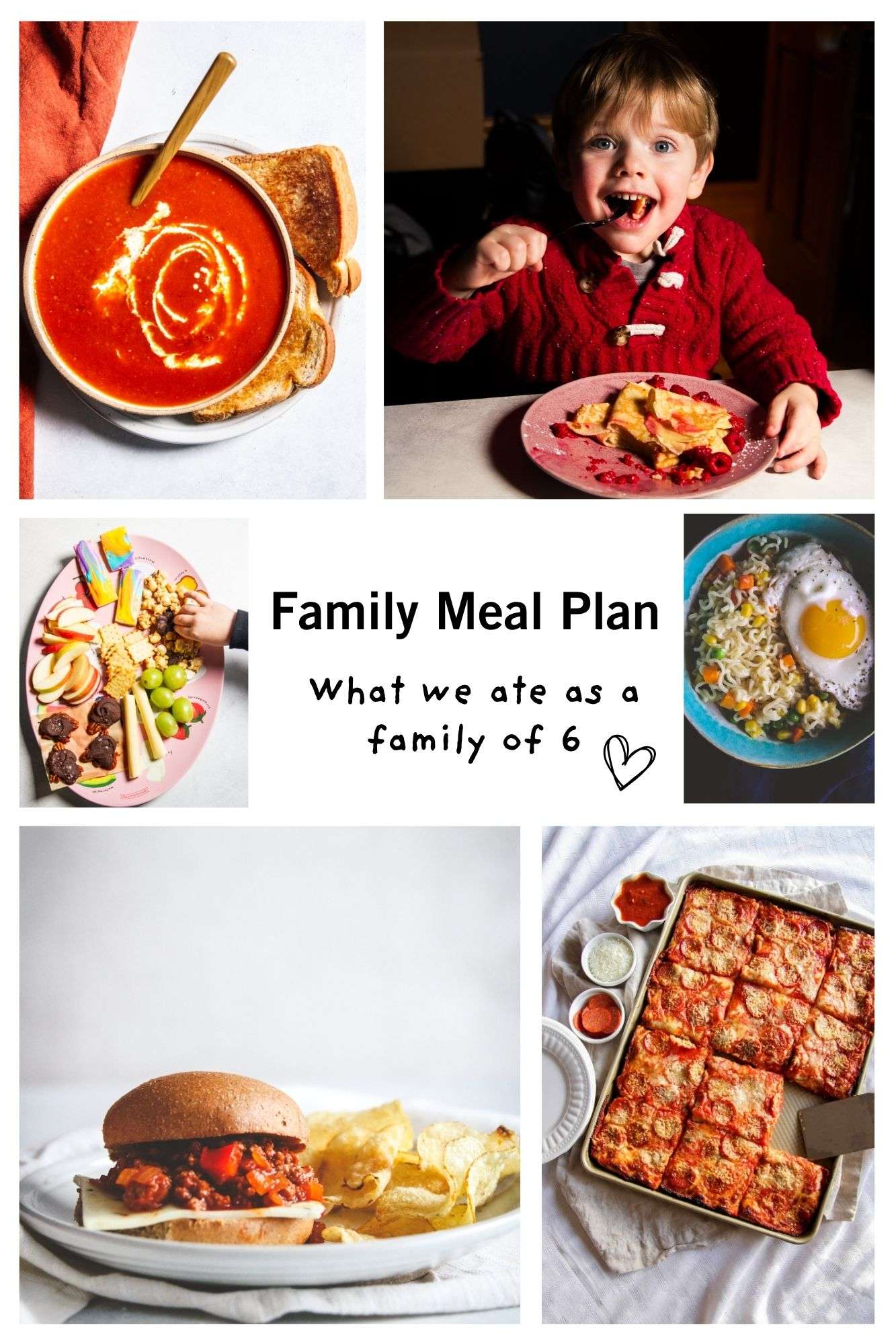 Family meal plan - what we ate and what it cost