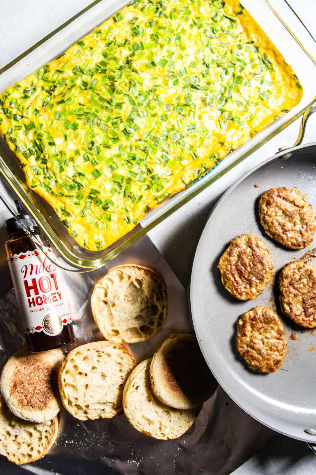 Hot Honey Chicken Sausage Breakfast Sandwiches Ingredients