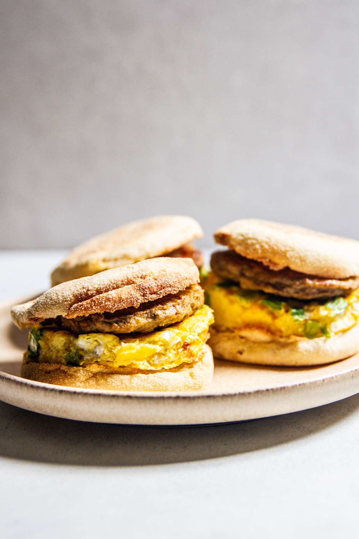 Hot Honey Chicken Sausage Breakfast Sandwiches