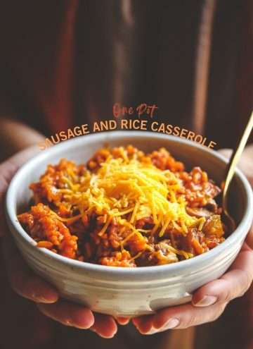One pot sausage and rice casserole